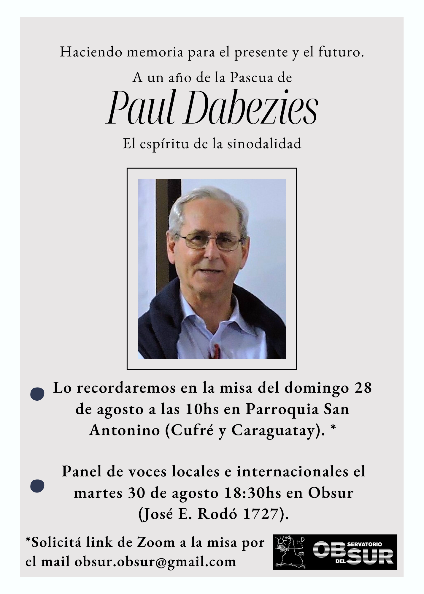 A un año de la Pascua de Paul Dabezies