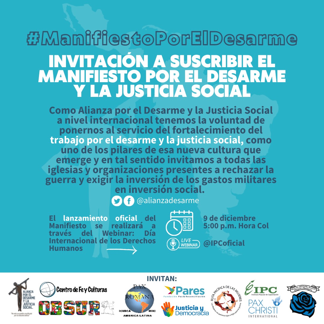 Lanzamiento del Manifiesto por el Desarme y la Justicia Social