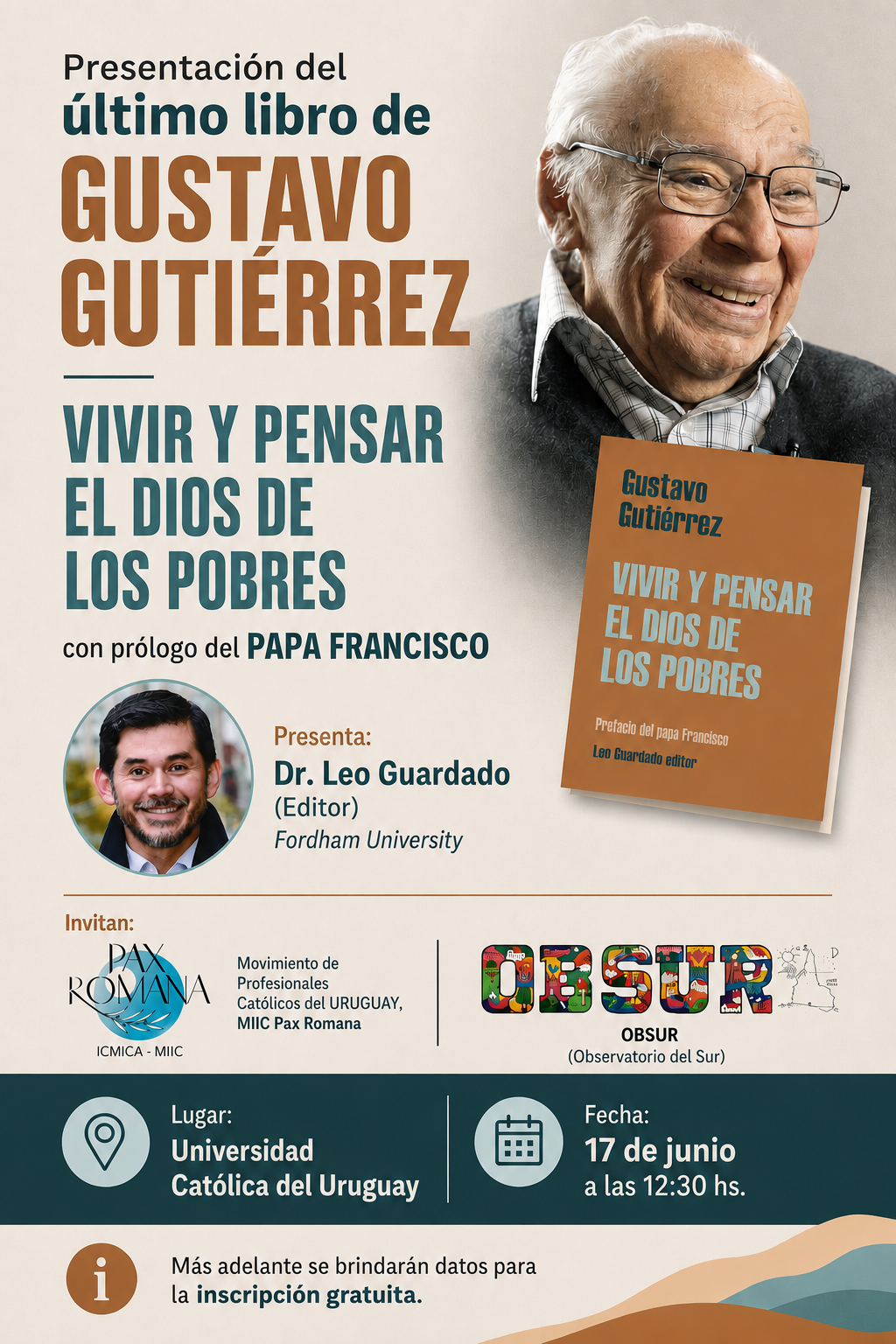 Presentación del libro de Gustavo Gutierrez “Vivir y pensar el Dios de los pobres”