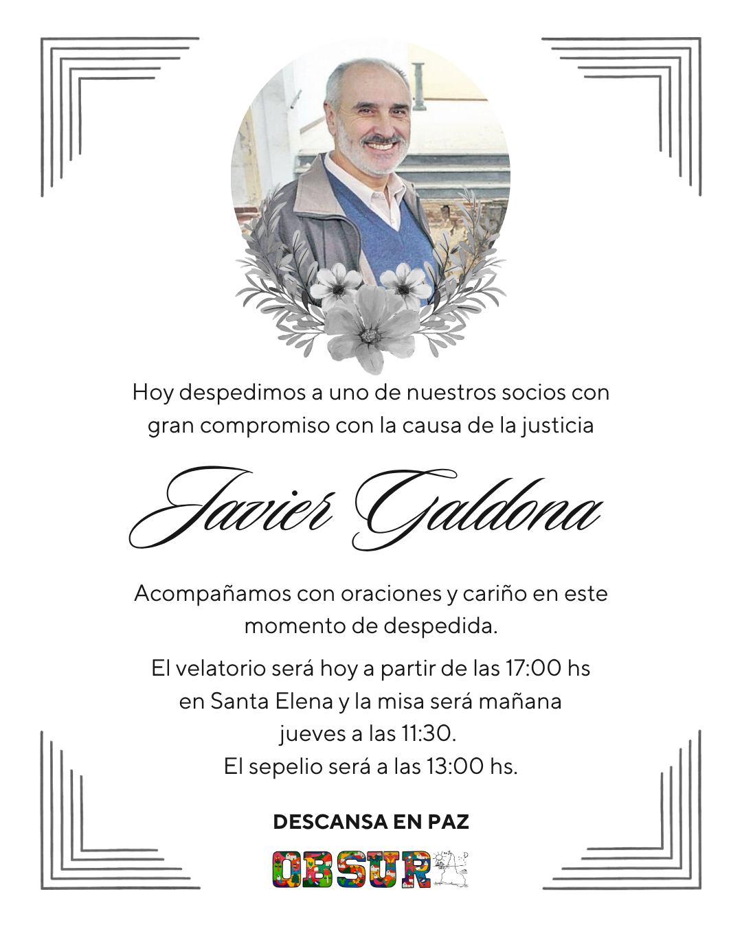Recordamos a Javier Galdona