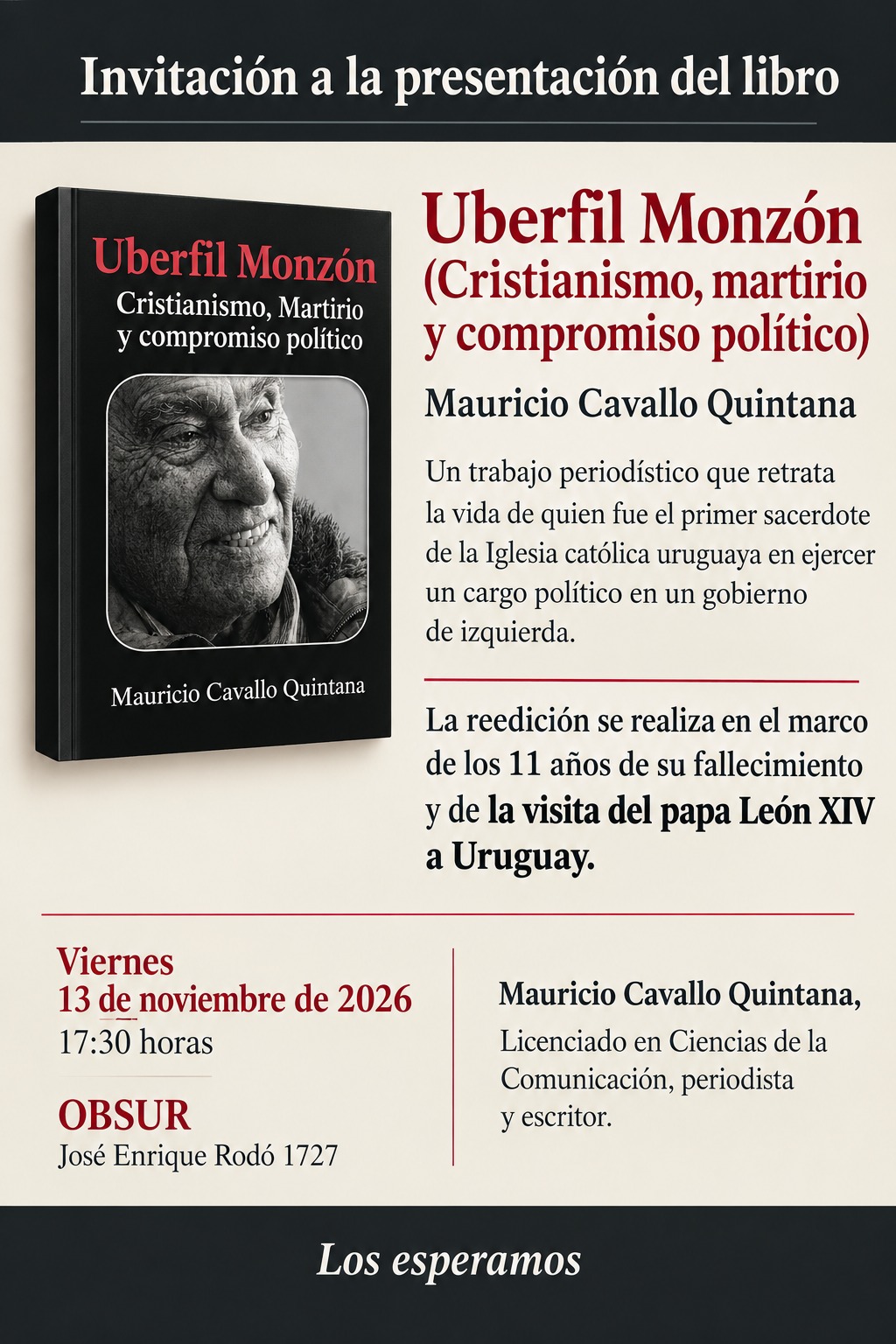 Presentación del libro Uberfil Manzón (cristianismo, martirio y compromiso político)